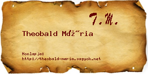 Theobald Mária névjegykártya